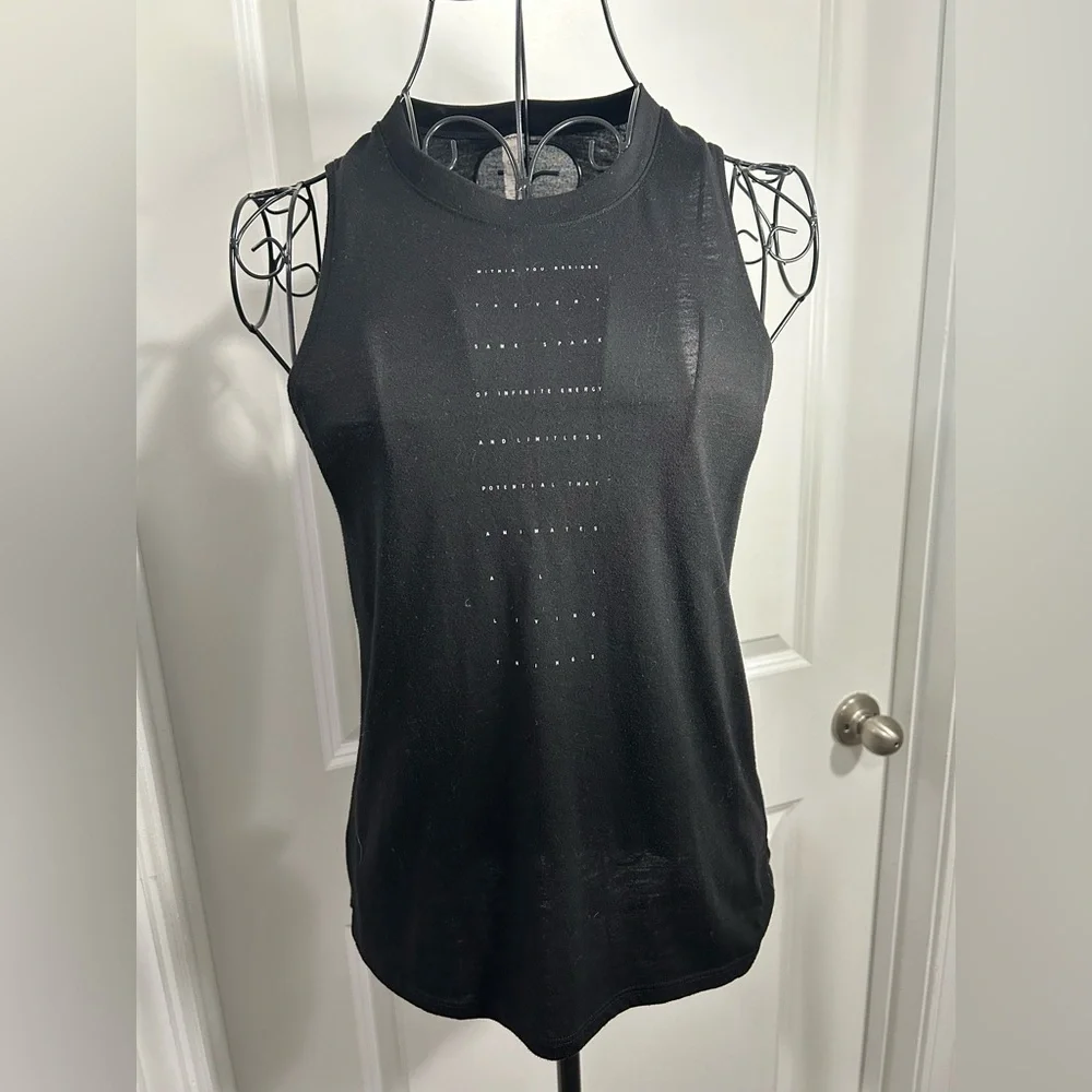 ALO‎ Yoga Black Graphic Tank Top